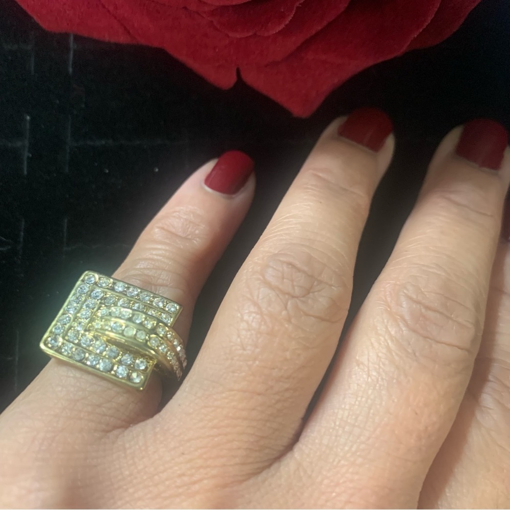 Gold Tone Fashion Rhinestone Zircon Bohemian Ring